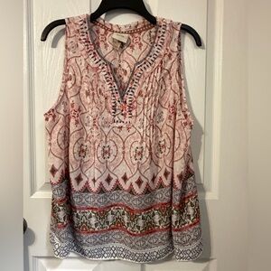 Knox Rose sleeveless pleated top